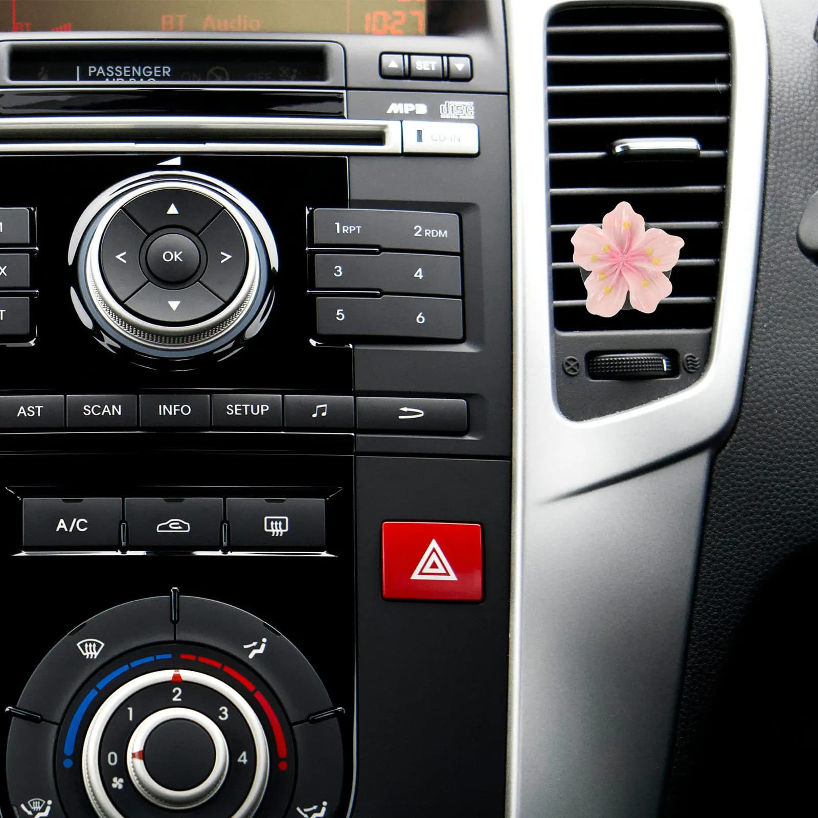 1 Deodorant Paio per Auto a Forma di Fiore, Clip per Bocchette di Ventilation in Plastic Resistant to Strappi e allaUsura, Accessori Auto Carini per Donne