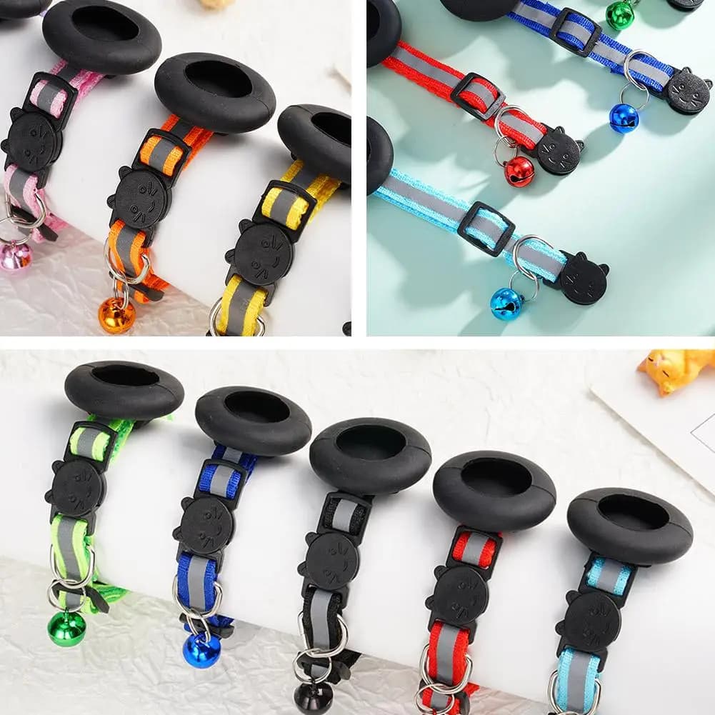 Collari riflettenti regolabili per gatti e cani di piccola taglia con campanelli Forniture per animali domestici Collana per gatti anti-strangolamento Collare per gatti staccabile