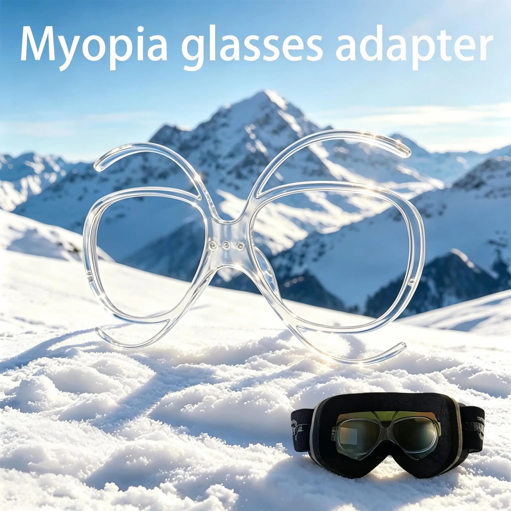 Snap‑Fit TR90 Sports Goggle Myopia Inner Frame, Male Female Users, Ski Snowboard Cycling Fits Spherical Cylindrical Goggles