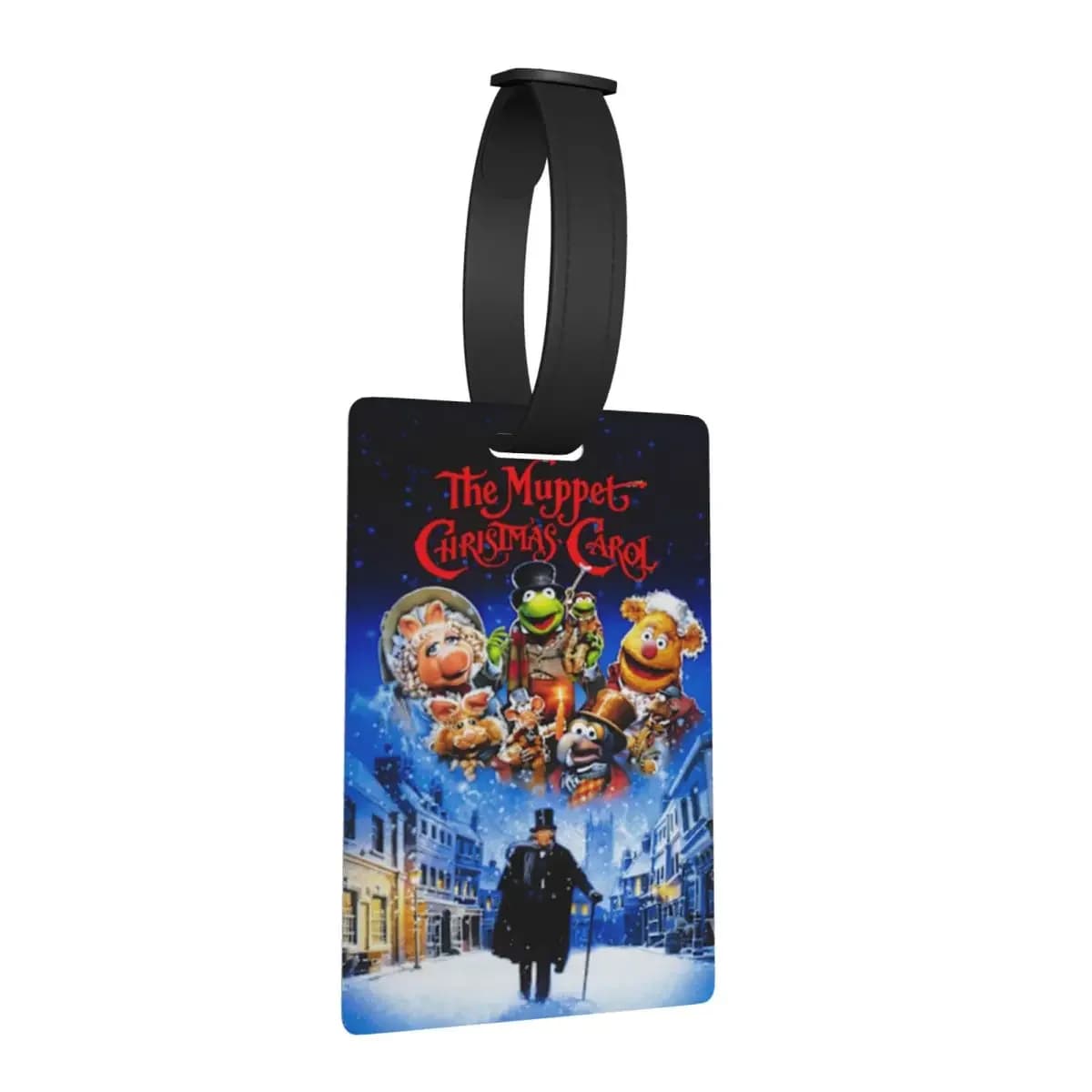 Muppet Christmas Carol Etichette per bagagli Accessori per valigie Moda da viaggio Etichetta per imbarco per bagagli Porta etichette ID Nome Indirizzo