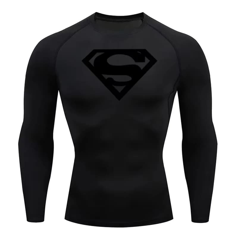 Men's Running Compression Long-Sleeve Sports T-Shirt, Fitness, Men's Jogging Sports Set, Top