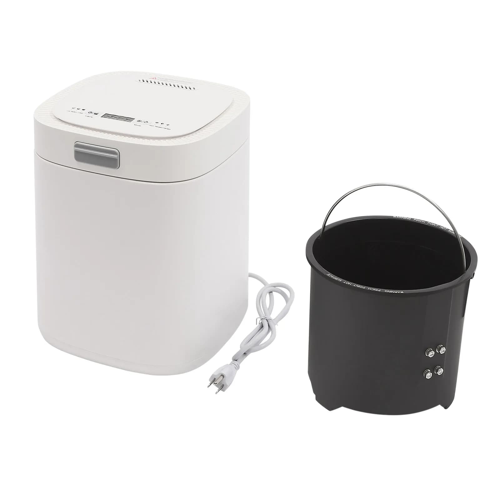 Compostiera Elettrica da 2,5L per Cucina, Contenitore per Compost da Bancone Intelligente, Inodore, Silenzioso, con Carbone Attivo, 3 Modalità, Trasforma i Rifiuti Alimentari in Fertilizzante