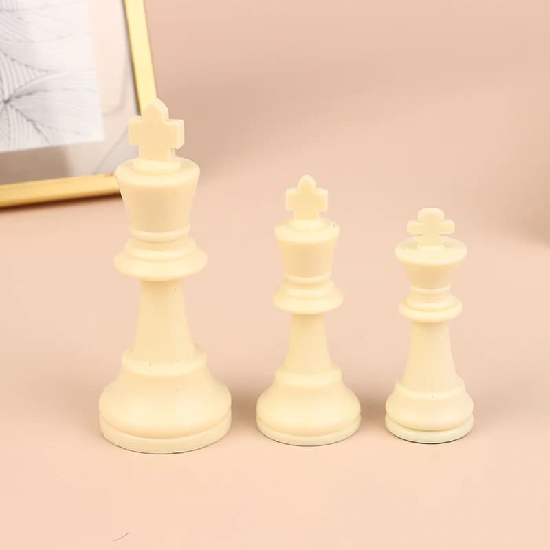 New Medieval Chess Set King Chess High 95mm 75mm 65mm Chess Medieval Chess Set No Chessboard 32 Chess Pieces Playing GameAcc