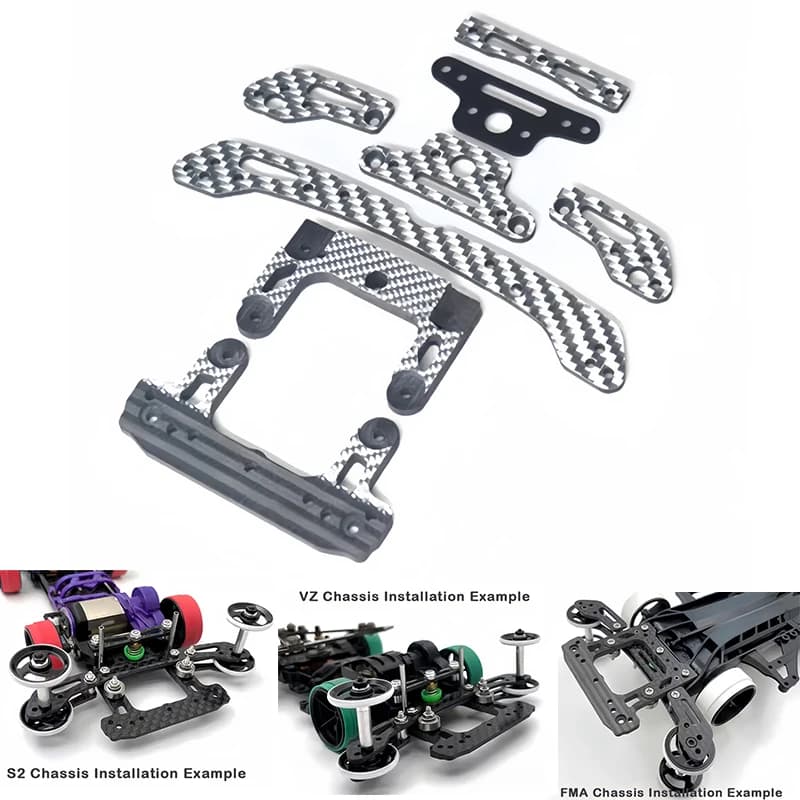 Kit Coda a Lancia Singola in Fibra di Carbonio Tiangong Fatto in Casa per Modifica Auto a Quattro Ruote Motrici Compatibile con Modelli MS L/VZ/FMA