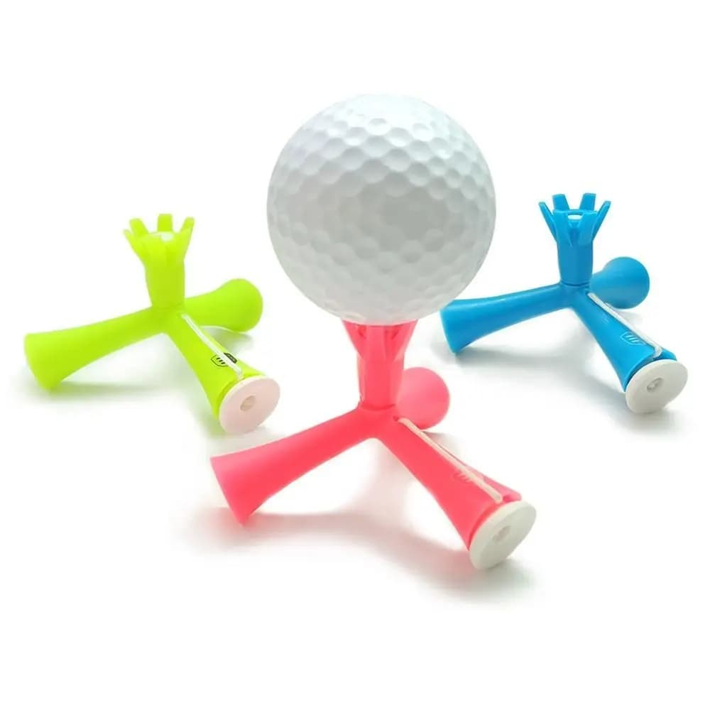 Forcella telescopica T-shirt da golf in ABS Design anti-volo regolabile in altezza Treppiede Tee da golf Base antiscivolo Supporto per palline da golf Uso per l'allenamento