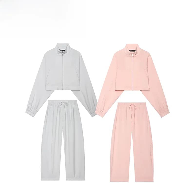 Zr Summer New Loose Short Jacket Fashionable Drapey Pants Women's Fashion Set 2026 Autumn Regular Length European Style