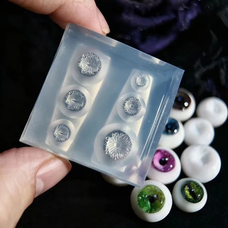 Stampi 3D per Unghie a Forma di Fiore di Ghiaccio, Medusa, Occhio di Volpe, Stencil per Stamping, Stampi in Silicone per Gel UV, Strumento per Intaglio, Design Fai-da-Te