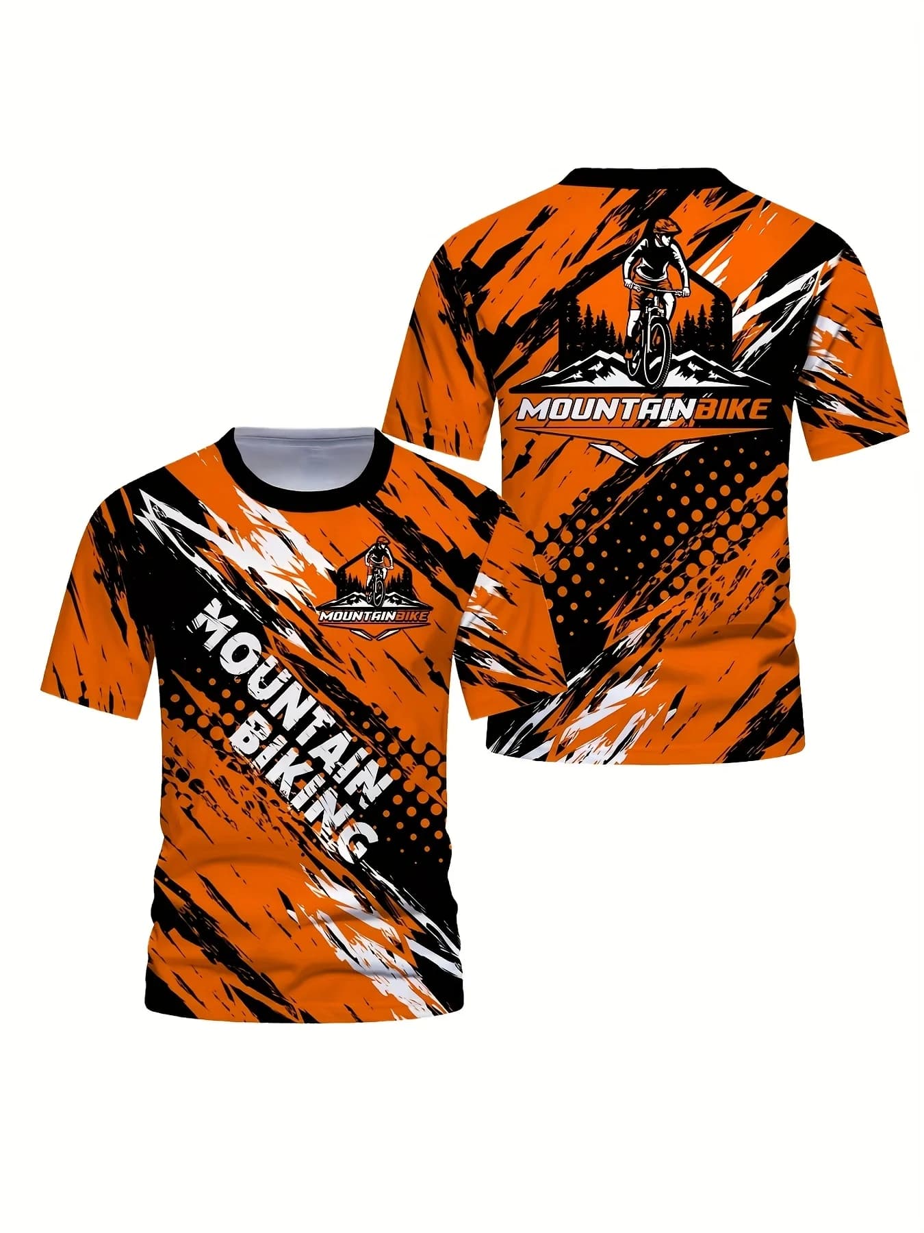 Men's Mountain Bike T-shirt Eyelogist with design skull and bicycle, short sleeve t-shirt, casual cycling clothing, T-shirt with print skull
