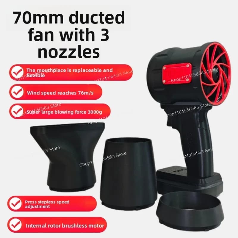 70 violent fan 3 heads brushless motor large handheld turbo hair dryer car wash blowing water super snow removal artifact