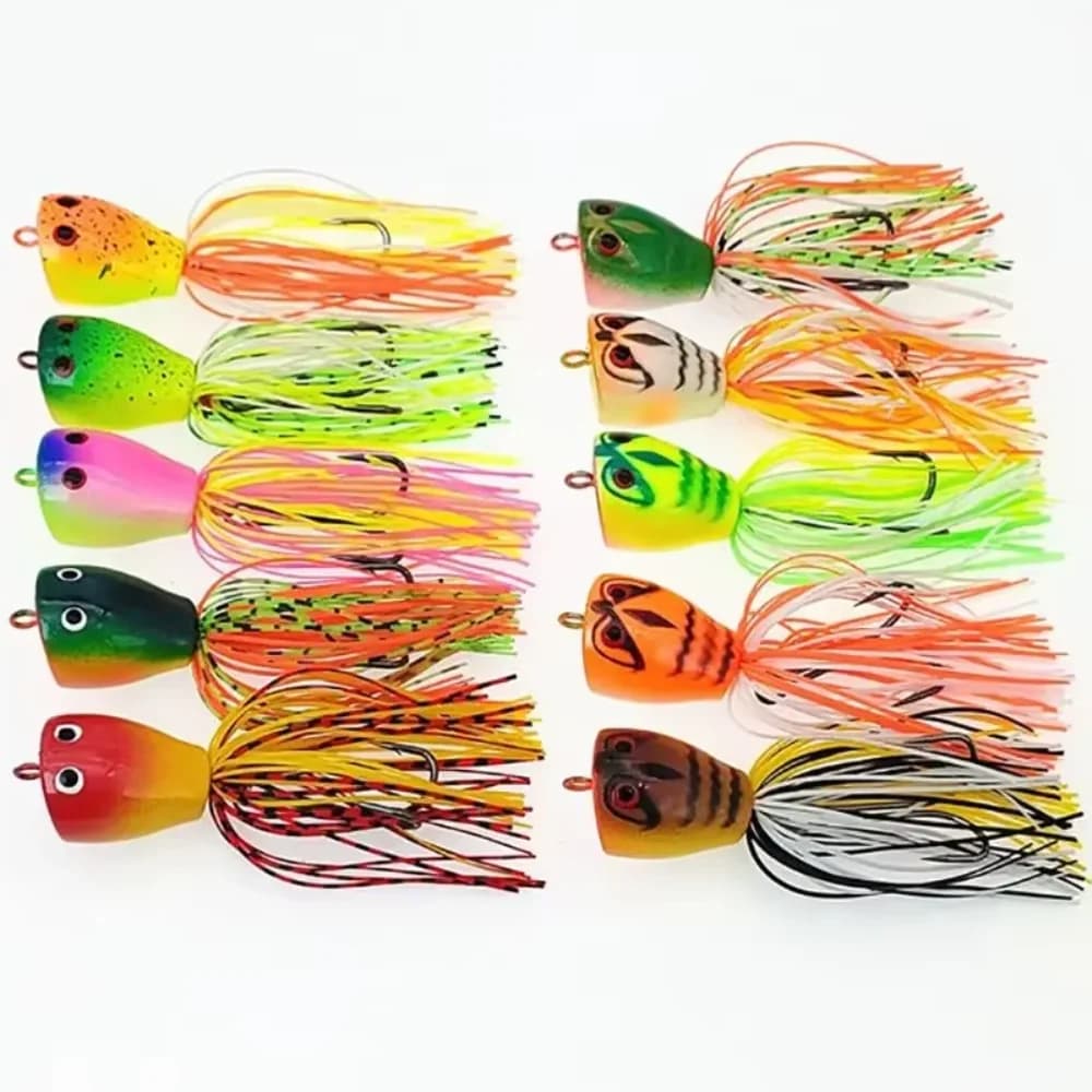 1 pz durevole 9 cm/7.4g salta rana richiamo con doppi ganci affilati rospo tuono rana esca dura mini accessorio da pesca