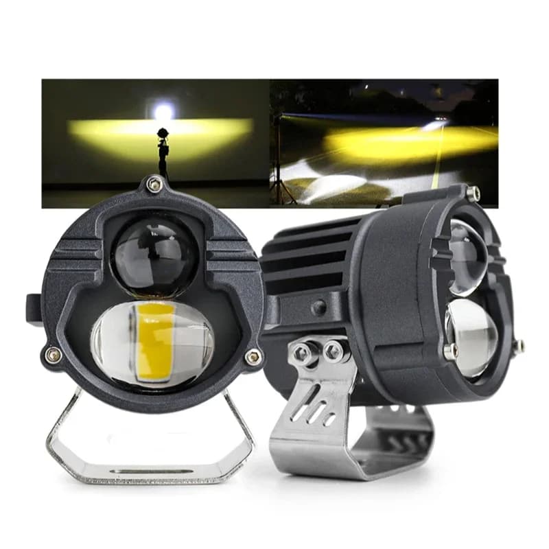 Faretto universale per motocicletta faro 27W 6000LM luci ausiliarie Super luminose LED guida fendinebbia accessori per lampade Spot