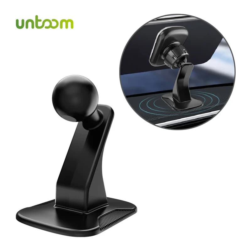 Untoom Supporto universale per telefono per auto con testa a sfera da 17 mm Base per cruscotto Adesivo per staffa per telefono cellulare per auto Accessori per montaggio su telefono magnetico