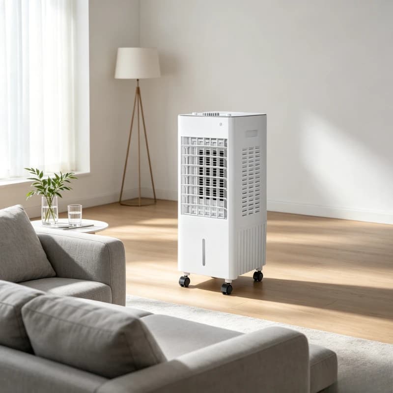Portable Air Cooler Fan Large Capacity Water TankIce Crystal Circulation Humidifying Cooling Fan Multi Wind Mode for Home Office