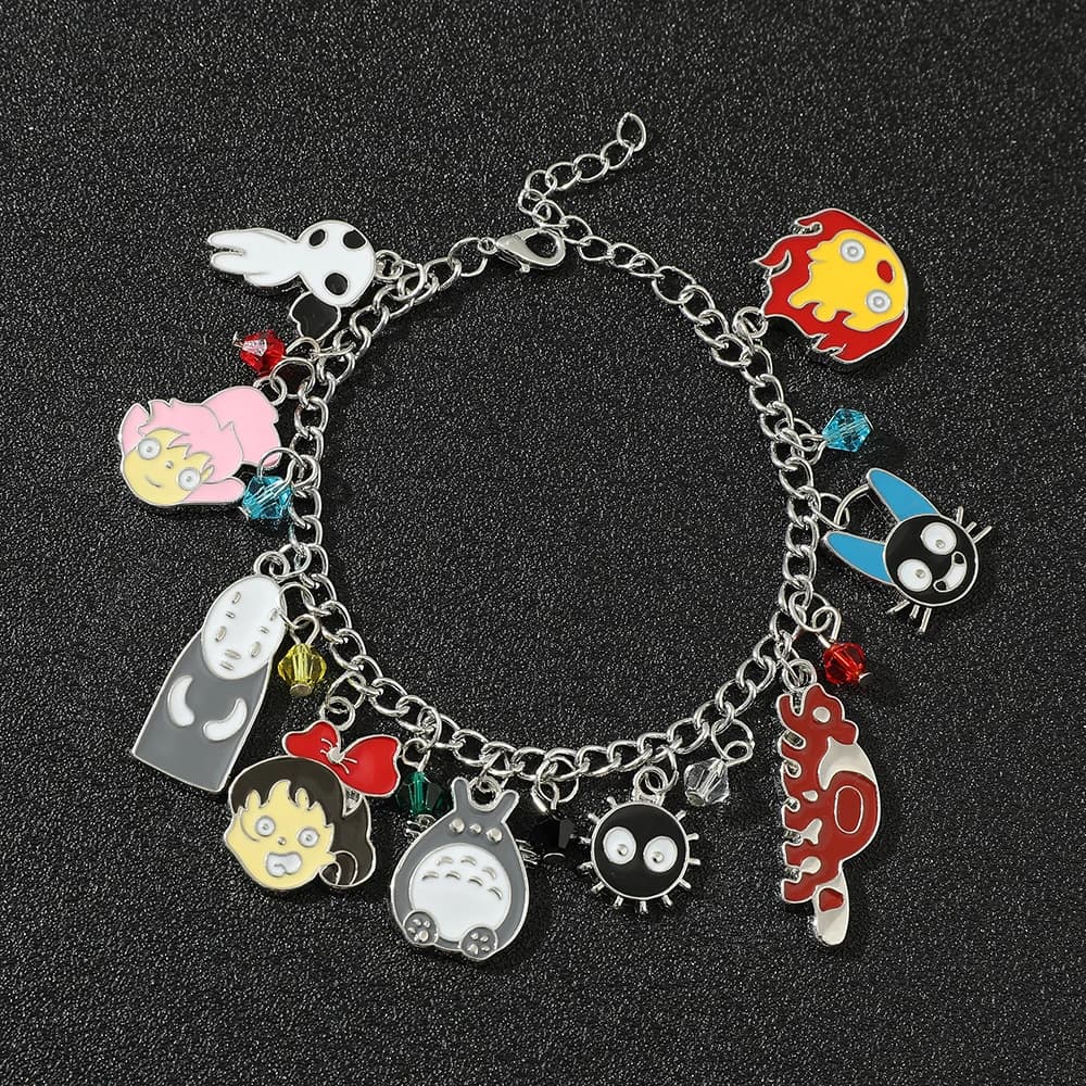 Pop Anime Hayao Miyazaki Peripheral Accessories Goldfish Hime Little Fire Man Totoro Bracelet Cute Gift Same Jewelry Gifts