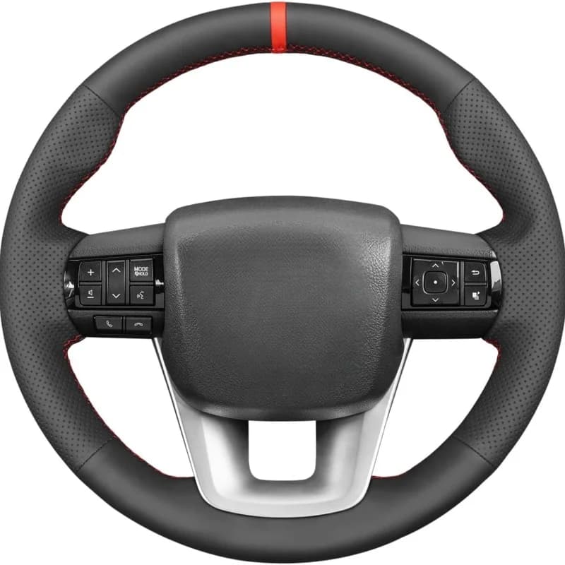 DIY black faux leather car accessories for Toyota Hilux 2015-2021 Fortuner 2015- 2021