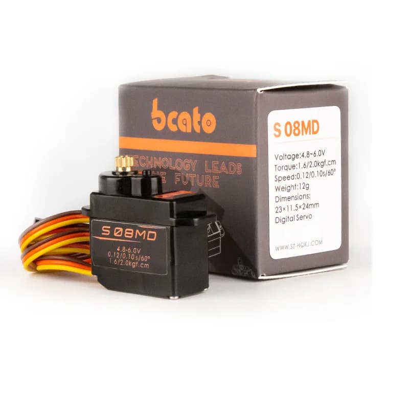 Bcato S08MD Servo digitale da 2,4 kg 12 g/mini ingranaggi metallici ad alta velocità per servo coda di aereo per elicottero Rc FPV