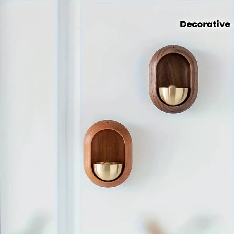 Wooden Doorbell Magnetic Decorative Loud Doorbells Wind Chimes Wireless Doorbell Home Wind-bell