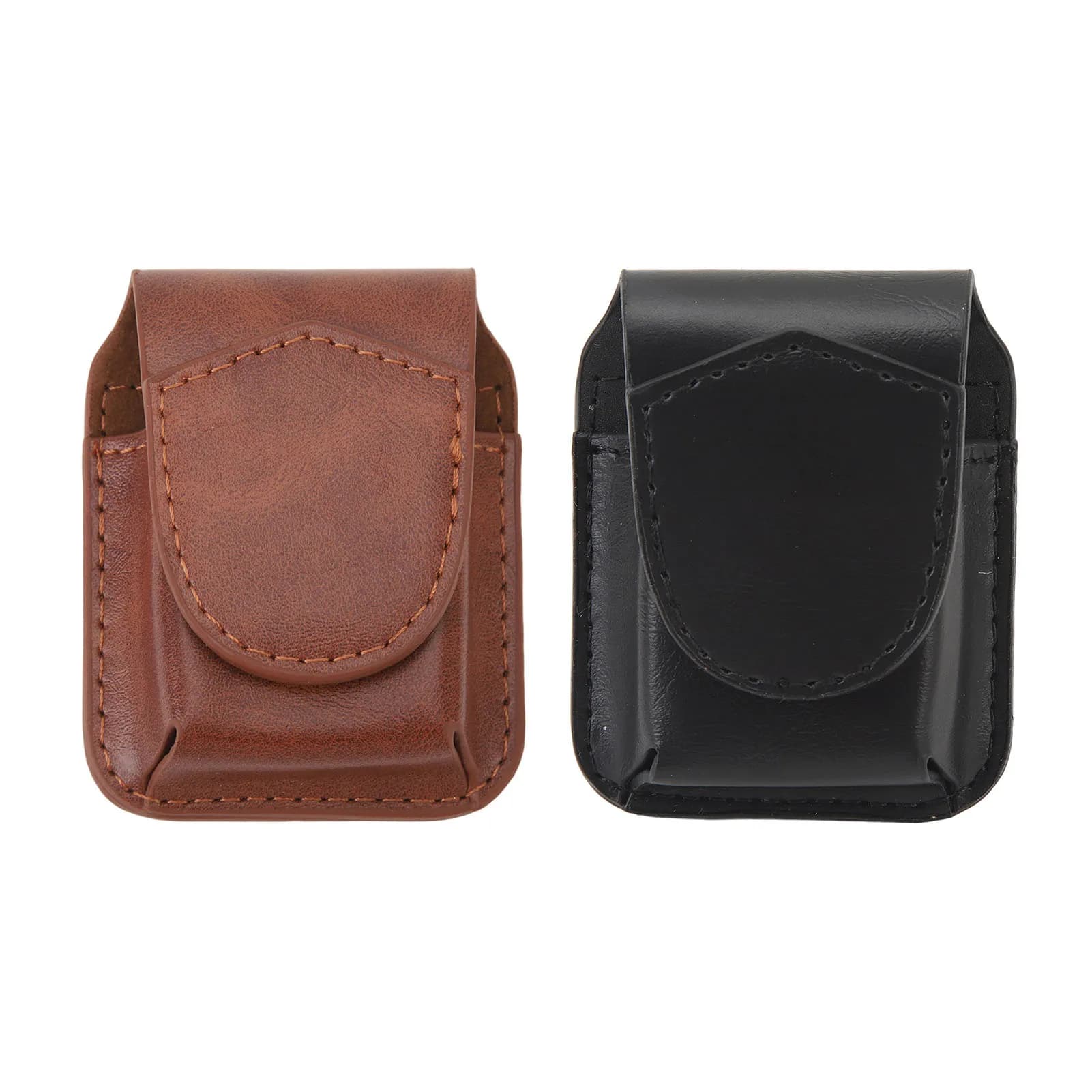 Custodia per accendino con anello da cintura tascabile Supporto in PU Antigraffio Fodera morbida Fibbia magnetica Custodia per accendino per esterno nuovo