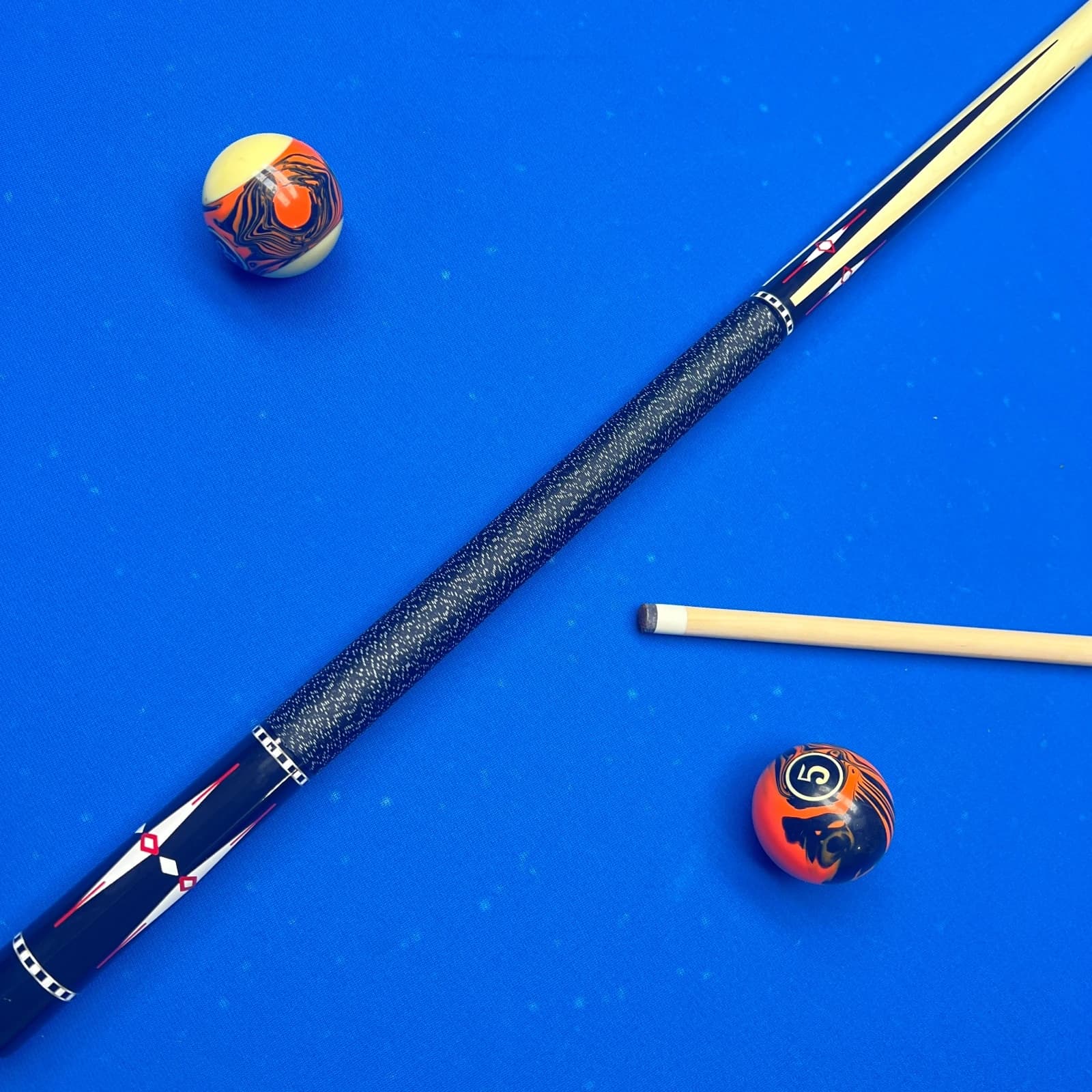 58 Inch Maple Pool Cue 13mm Tip Irish Linen Wrap Anti Slip Sweatproof Grip Billiard Training Cue