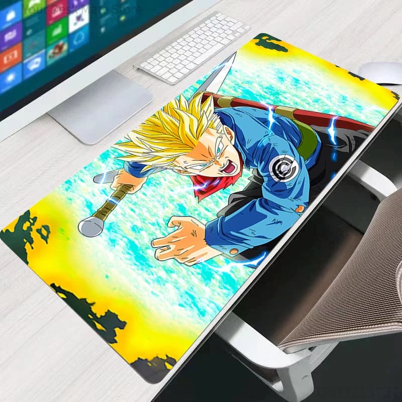 Tappetino per mouse DBZ Dragon Ball Trunks Accessori da gioco Gabinete Gamer Tappetino per scrivania per computer PC Tappetino per tastiera antiscivolo Tappetino per mouse per tablet PC
