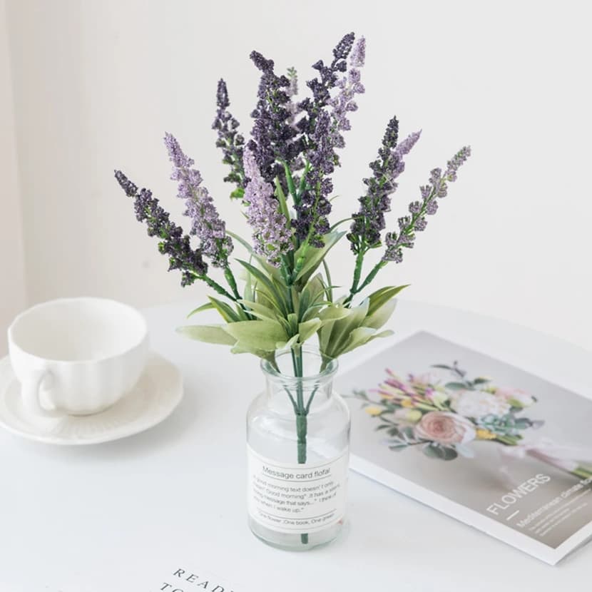 Artificial Lavender Plant Foam Flower Ultraviolet Proof Holiday Wedding Outdoor Yard Party Arch Home Dining Table DIY Decoration