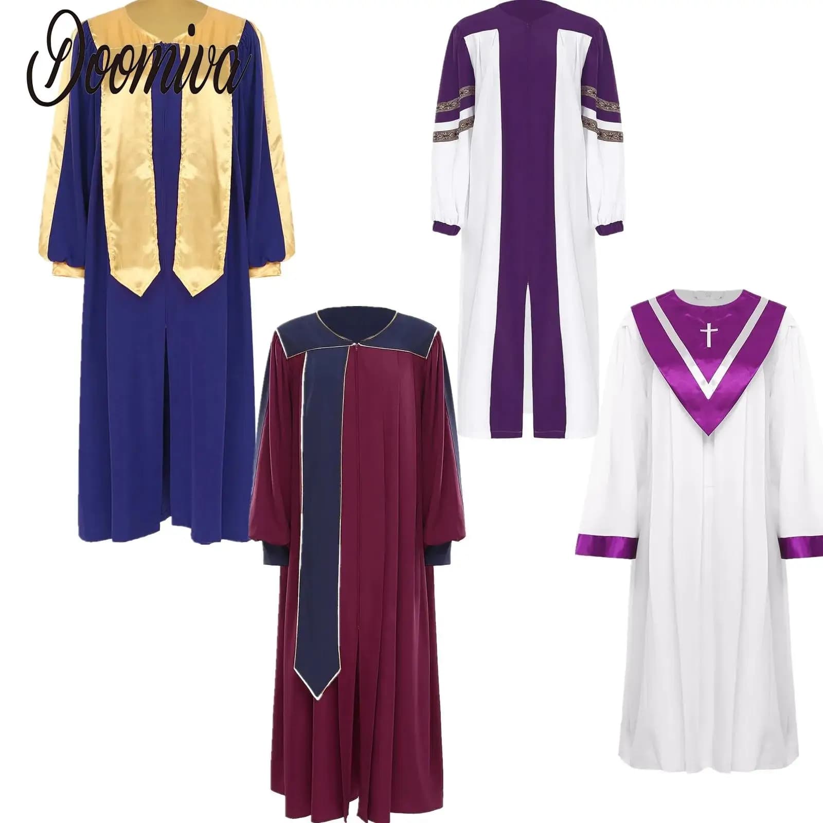 Woman's dress for church, clergy, loose choir, priest's dress, preacher, baptism, confirmation, official costume, praise, worship