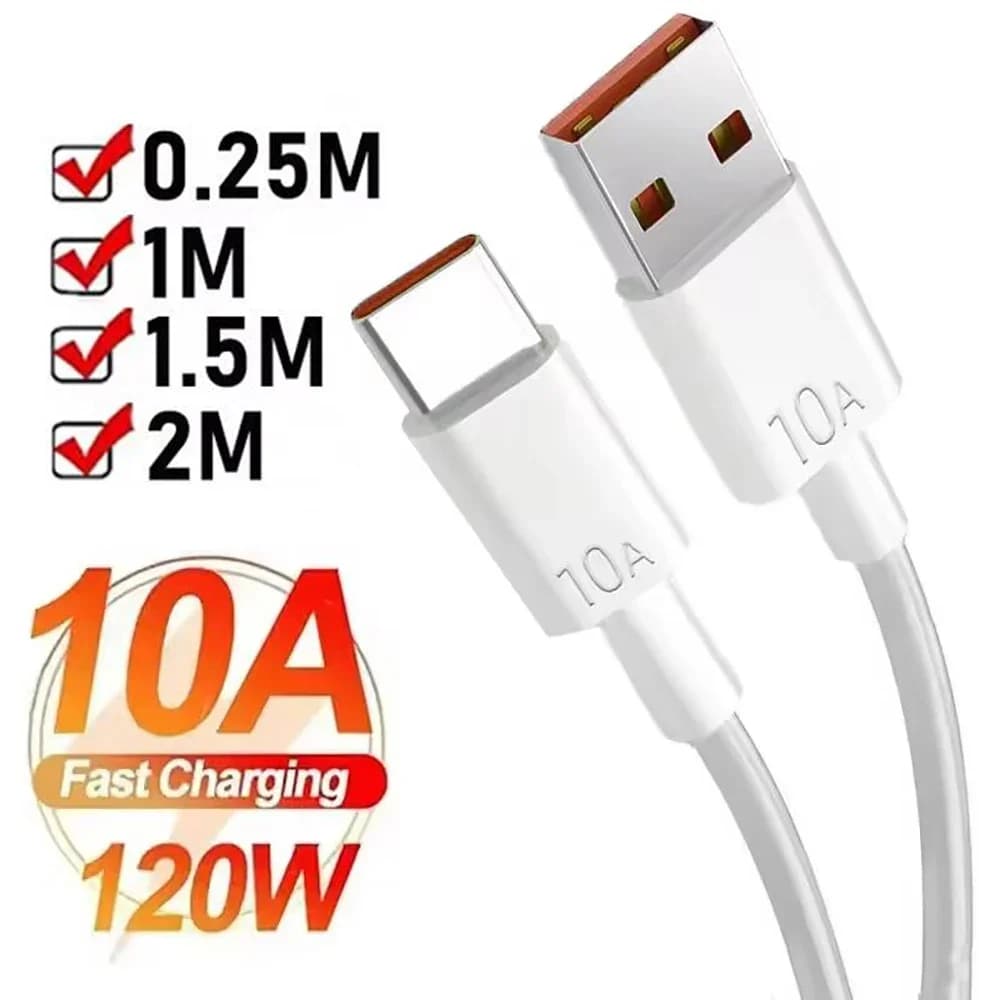 Cavo di ricarica universale PD da 120W 10A, cavo USB a Type-C, cavo di ricarica rapida USB-C, cavo dati per ricarica veloce, cavo dati portatile da viaggio.