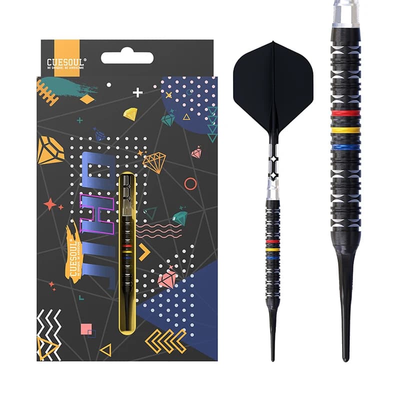 CUESOUL JIHO Set di freccette in tungsteno al 90% con punta morbida da 18/19/20 g con volo ROST T19