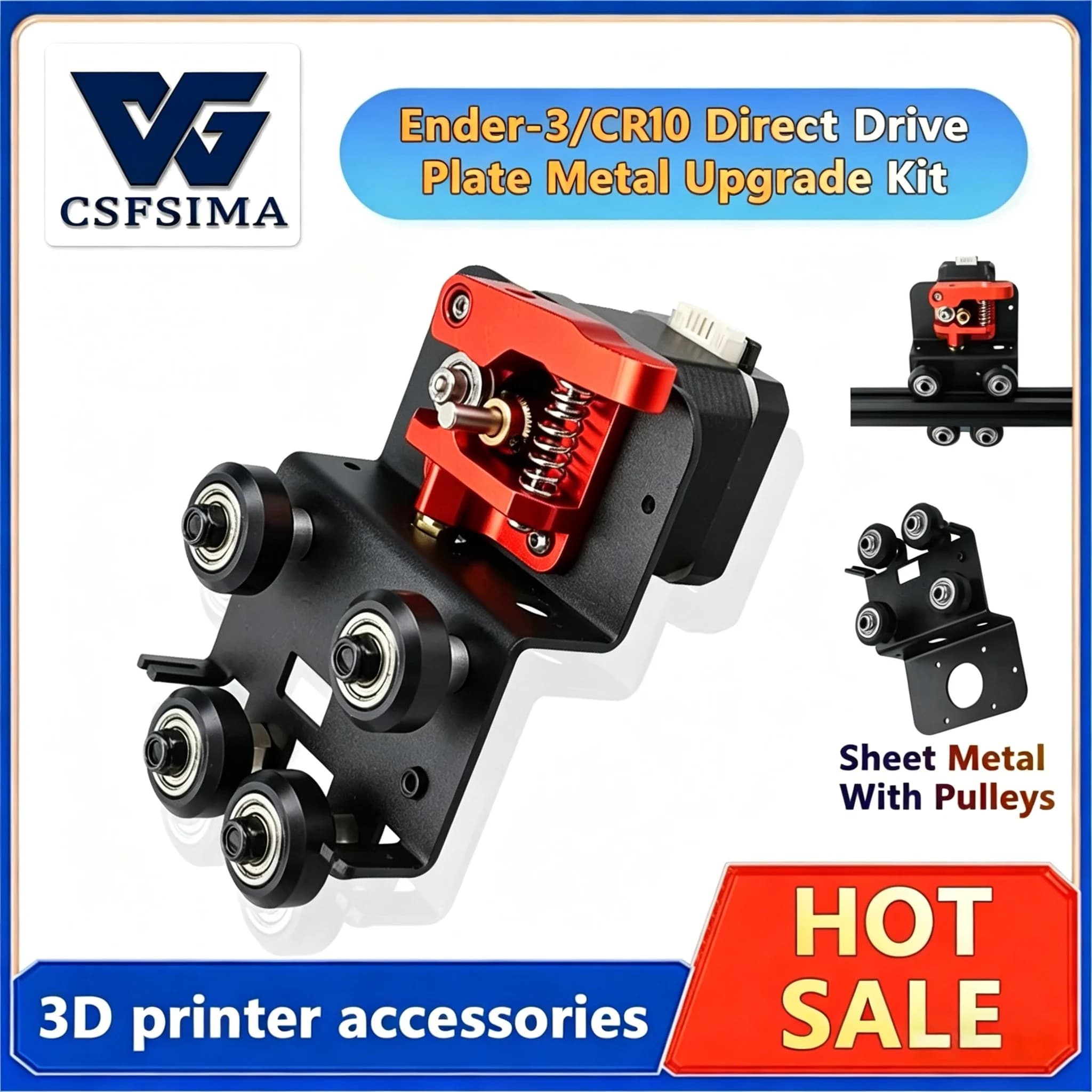 Hot End Corto Raggio Kit for Upgrade Ender 3 | Metal Mounting Bracket for Cart | 3D Printer Accessories