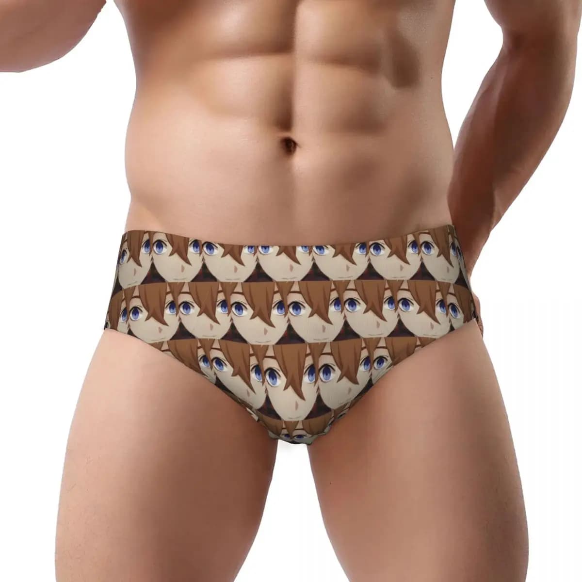 Custom Childe Genshin Impact Briefs Underwear Men Comfortable Stretch Animated Cartoon Game Underpants
