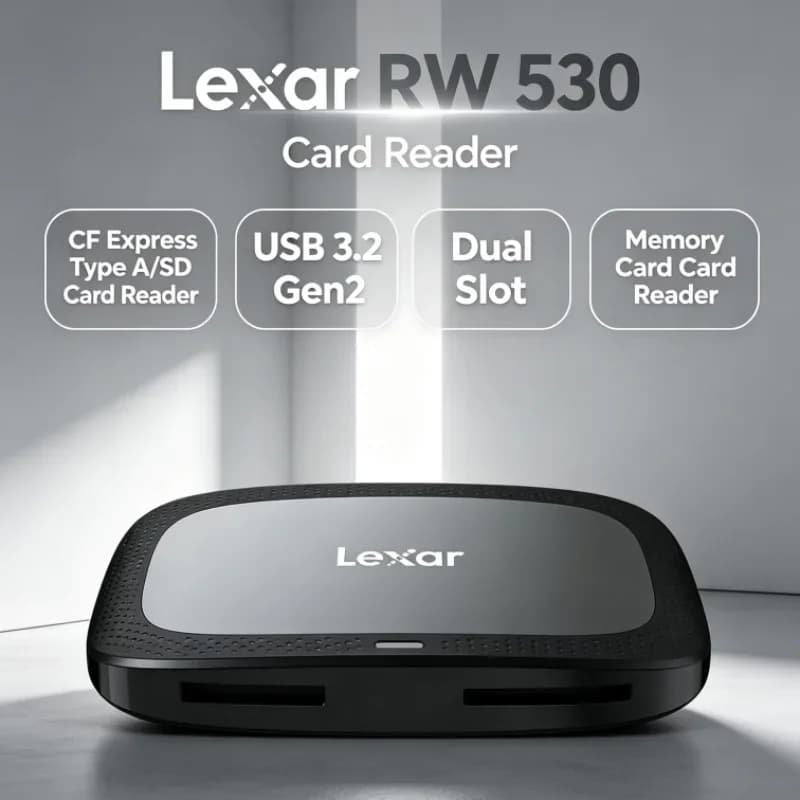 Lexar CFexpress Type A / SD Memory Card Reader CFA Max 900MB/s Dual Slot SD Card Reader RW530 USB 3.2 Gen2