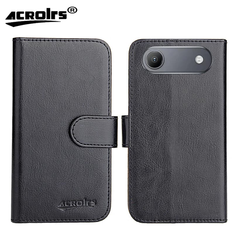 Blackview Oscal Flat 3C Case 6.56" Flip Ultra-thin Fashion Dedicated Retro Soft Leather Exclusive Phone Crazy Horse Cover