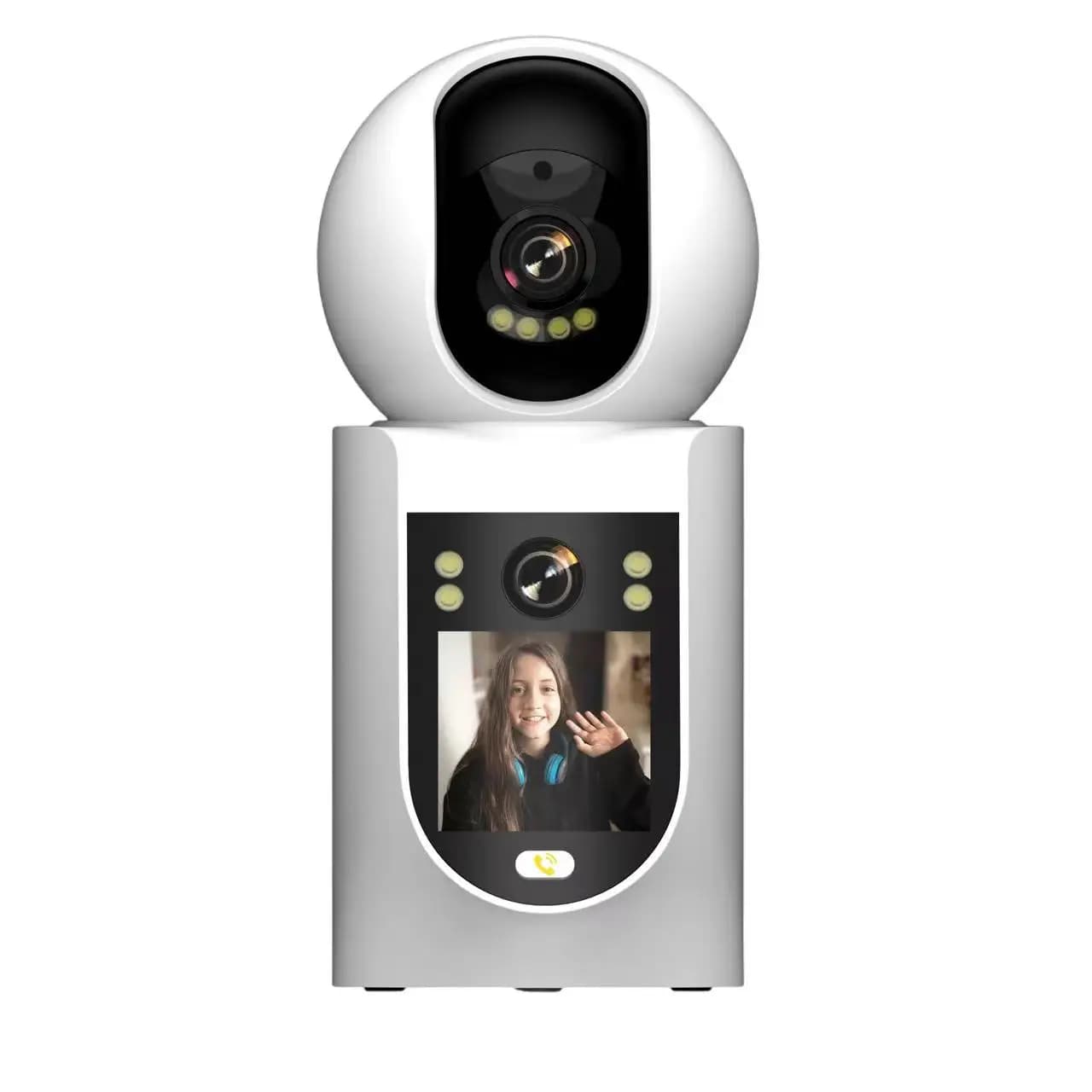 4MP Yoosee APP Dual Lens One Call Videotelefono PTZ IP Dome Camera AI Rilevazione umanoide Sicurezza domestica CCTV Baby Monitor