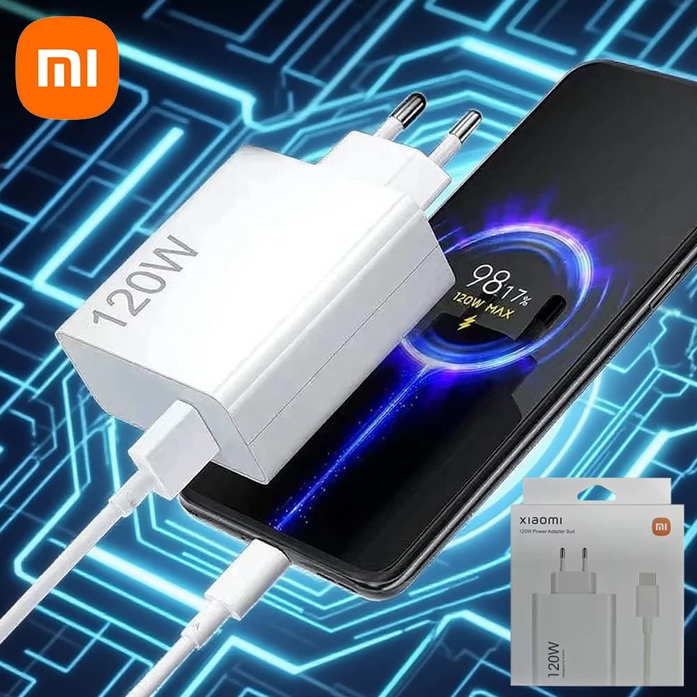 Original 120W Charger Turbo Super Fast Charge EU/US Hypercharge PD Adapter for Xiaomi POCO Redmi Note Black Shack Smart Phone
