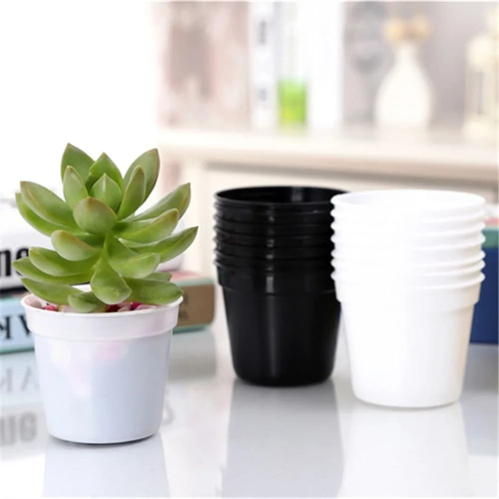 20 Pieces New Mini Round Vases for Flowers, Plastic Vases for Plants, Planters for Home