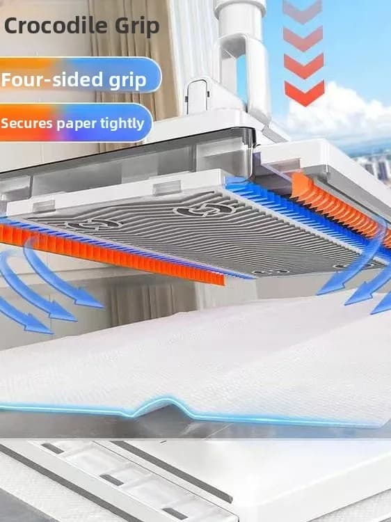Mop Elettrico Portatile per Rimozione Polvere con Clip per Panno, Strumento per Pulizia Domestica con Manico in Acciaio Inossidabile