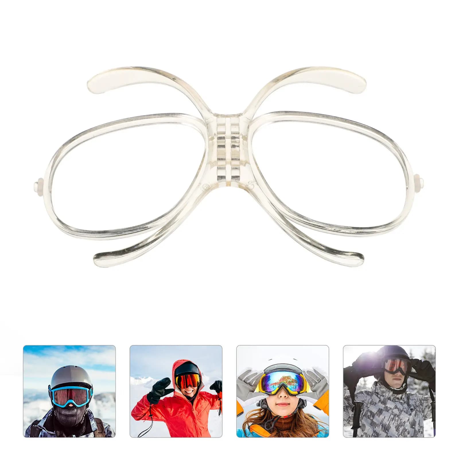 Universal Goggle Inserts Flexible Bendable Optical Adaptor Inner Frame for Ski Snowboard Goggles Glasses Wearers Over Glasses
