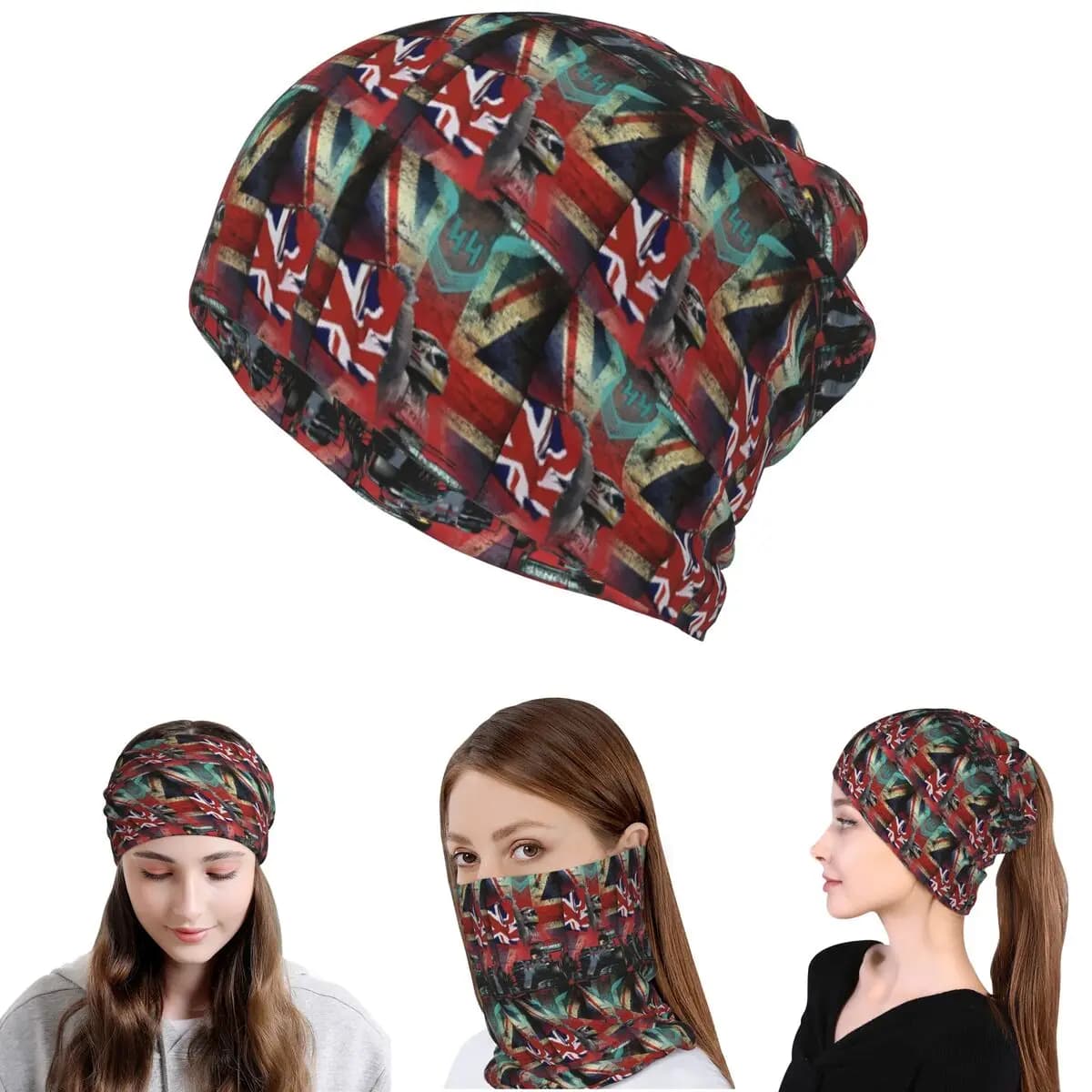 Lewis Hamilton_Vintage - F1 2023 Bandana, scaldacollo, sciarpa, copricapo multiuso, berretto per uomo, donna, adulto, per tutte le stagioni
