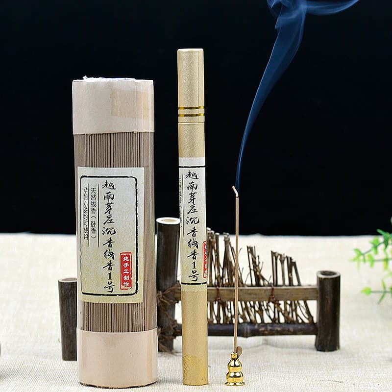 Incenso naturale in legno di agar Vietnam Autentico incenso per interni Calmante Mente Purificazione dell'aria Aiuta il sonno che offre Buddha Joss Stick