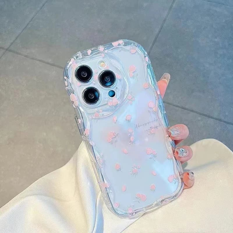 Simplicity Fashion Rose 3D Butterfly Pendant Flower Chain Case For POCO M7 C75 X7 X6 F6 M6 X6 X5 X3 Pro 4G 5G M5S Soft TPU Cover
