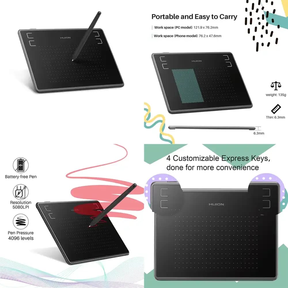 15HOT Cheap Stock H430P Animation Design Board Electronic Signature Pad Digital Pen Graphic Drawing Tablet
