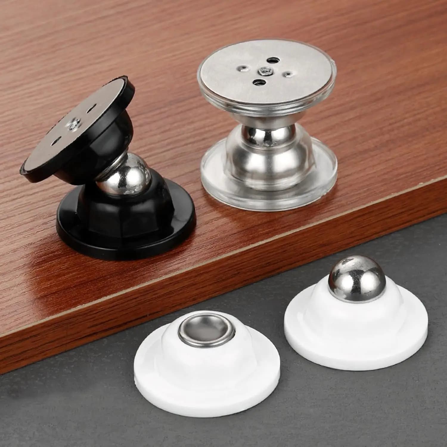 Fermaporta in Silicone Magnetico Silenzioso Senza Foratura, Modello Corto, per Camper, Bagno, Stanza, Supporto da Pavimento