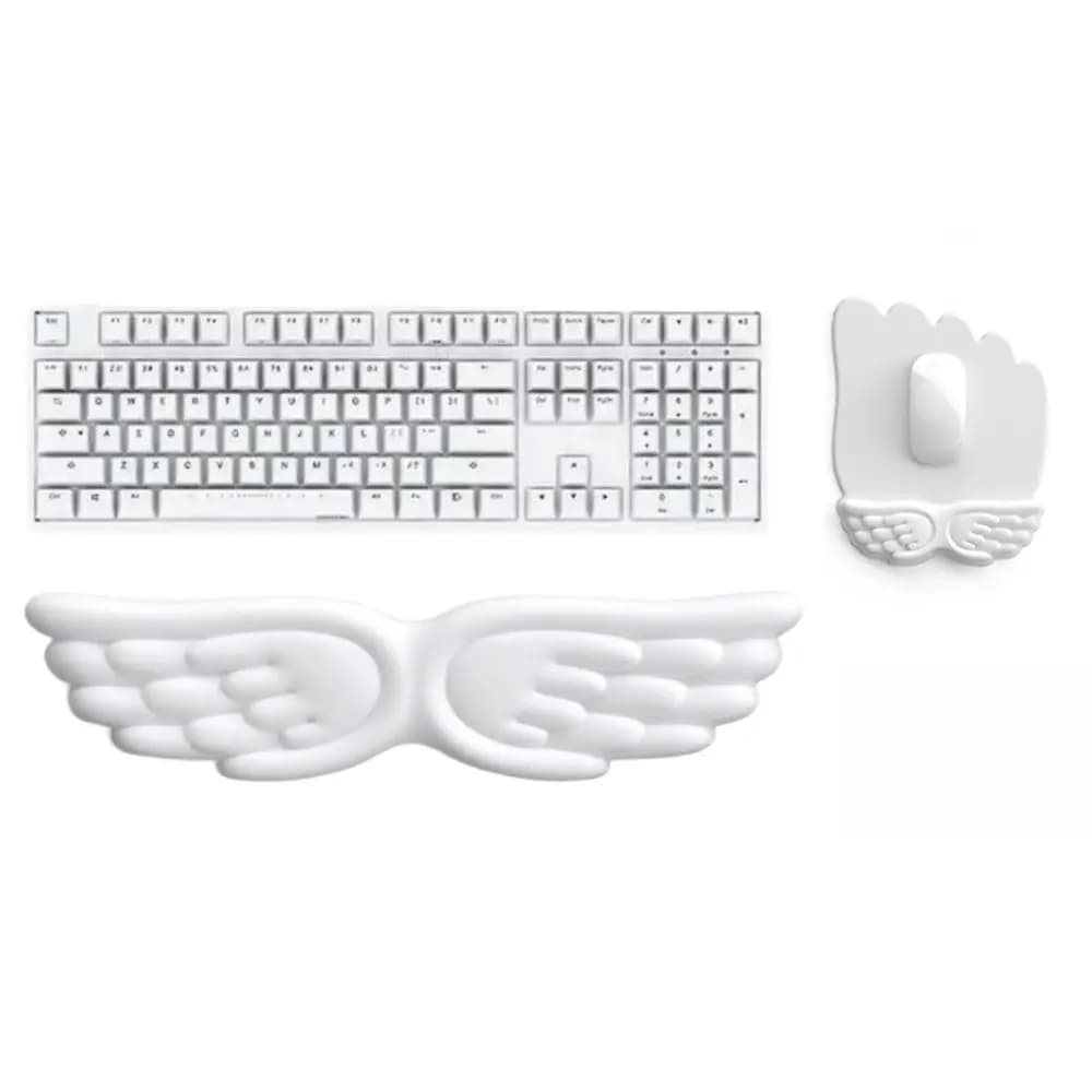 Supporto per Polso per Mouse a Lento Ritorno, Cuscino Ergonomico Creativo per Polso, Tappetino Morbido per Mouse con Design ad Ala