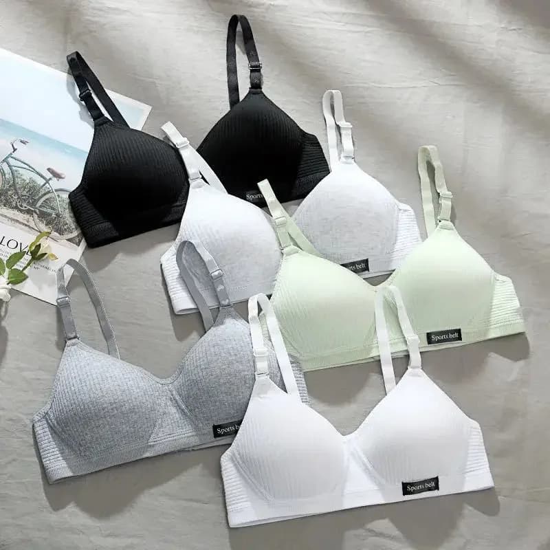 Reggiseno in cotone da donna, coppa AB, senza ferretto, push-up, confortevole, con effetto push-up, lingerie, bralette senza cuciture.