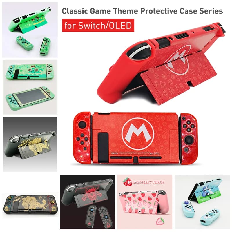Per Nintendo Switch Shell Nintend Switch Custodia rigida Custodia protettiva Cover sottile Pelle colorata NS Switch Accessori OLED