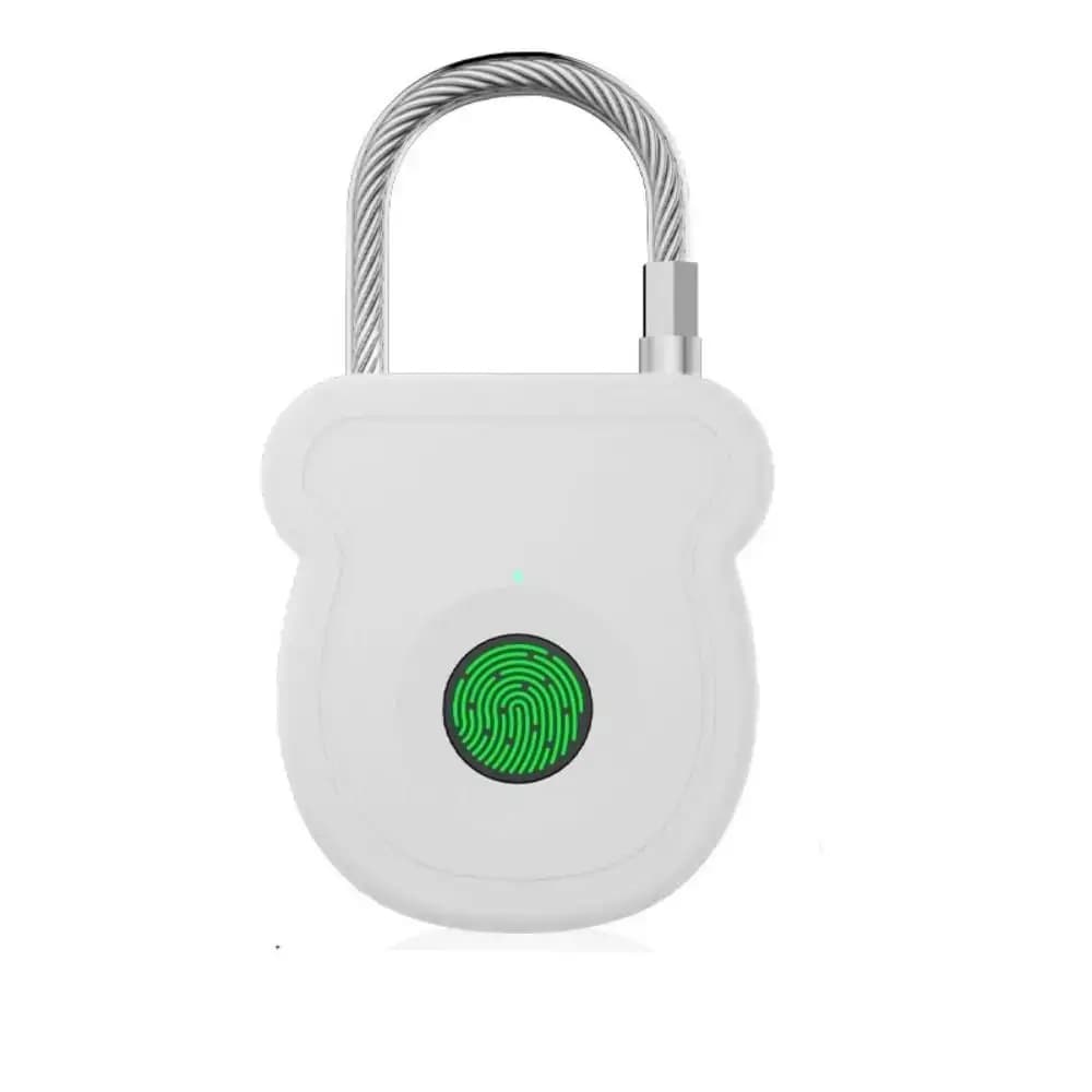 Lucchetto Intelligente Impermeabile con Sblocco in 0,5 Secondi, Materiale ABS, Serratura a Impronta Digitale, Ricaricabile USB, Portatile per Zaino