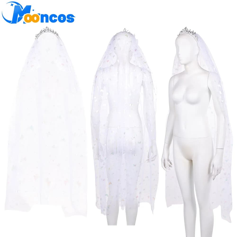 Travestimento Glinda Cosplay Fascia per capelli Fascia per capelli Velo Film Malvagio Accessori per costumi per donna Copricapo femminile Carnevale di Halloween