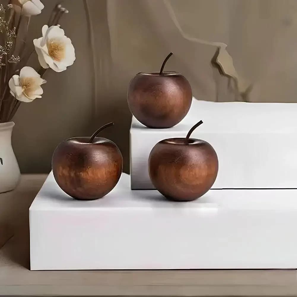 Diffusore di aromi in legno a forma di mela Diffusore di oli essenziali in legno naturale Fragranza portatile Decorazione per ufficio domestico Aromaterapia