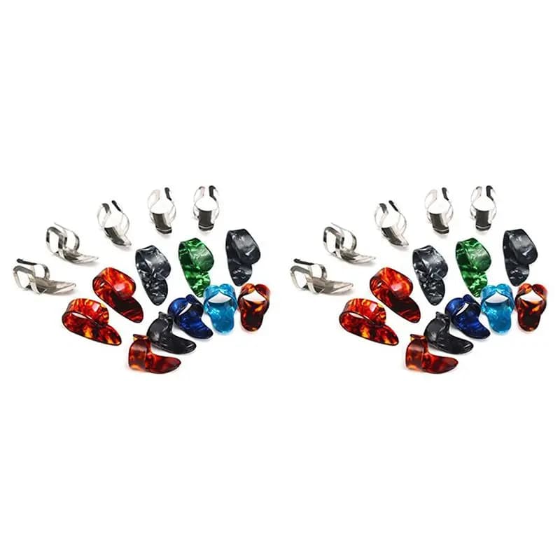 ABYB 30 plettri per chitarra Humb Plettri per dita in metallo + plastica
