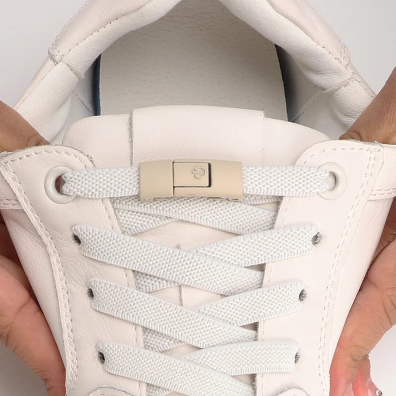 Lacci elastici Sneaker Lacci colorati con chiusura a pressione senza lacci Appartamenti allargati da 8 mm Senza lacci Lacci per scarpe Scarpe per bambini per adulti
